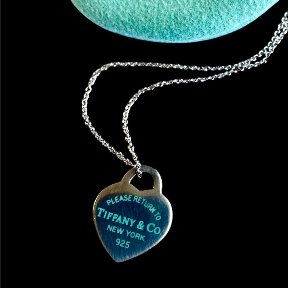 RARE BLUE ENAMEL PRINT TIFFANY&Co Necklace